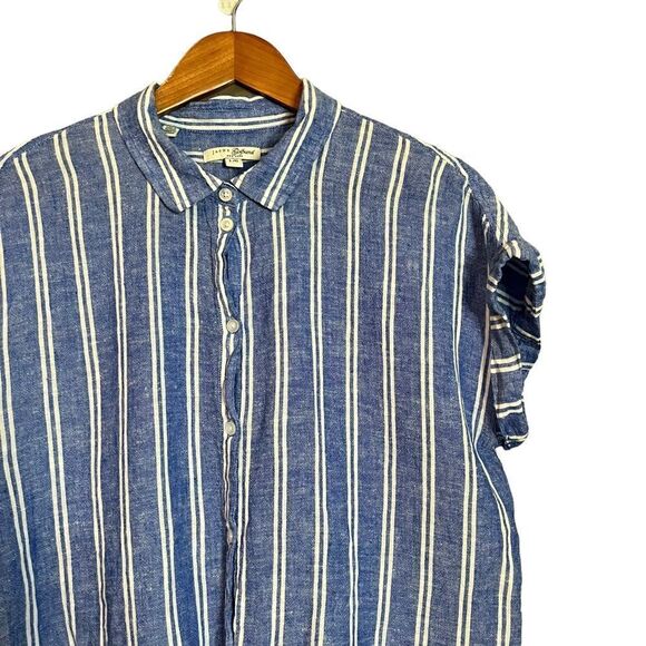 Jachs girlfriend linen blend striped tie top. - Picture 2 of 9